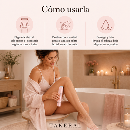 Afeitadora Eléctrica 2 en 1 Inalámbrica – Doble Cabezal, Resistente al Agua IPX7
