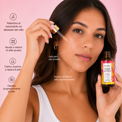 Aceite de Cyperus Rotundus para Reducción del Vello